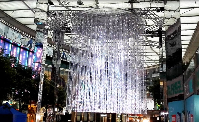 香港尖沙嘴3D圣誕樹 LED共形屏ECODOT項(xiàng)目
