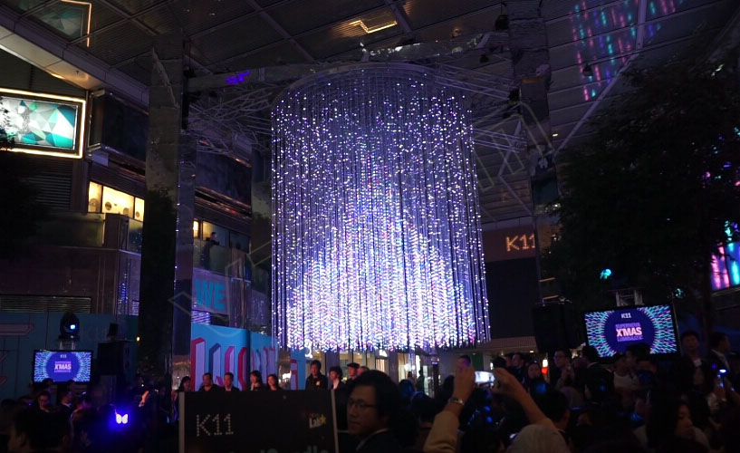 香港尖沙嘴3D圣誕樹 LED共形屏ECODOT項(xiàng)目