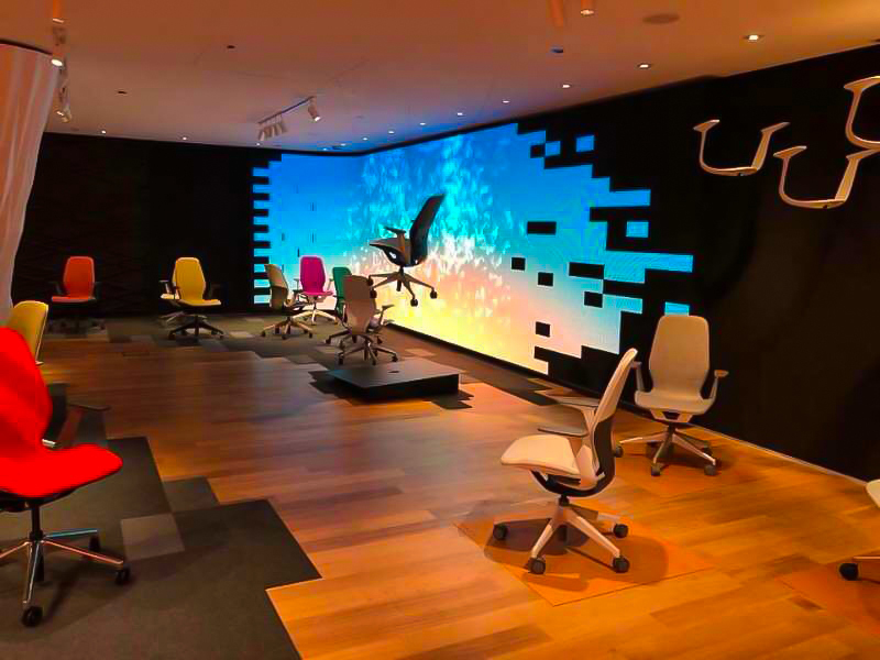 美國(guó)Steelcase展示廳顯示屏項(xiàng)目