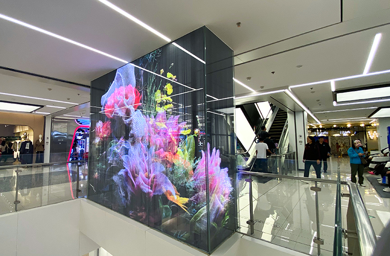 北京五道口購(gòu)物廣場(chǎng)LED透明屏項(xiàng)目